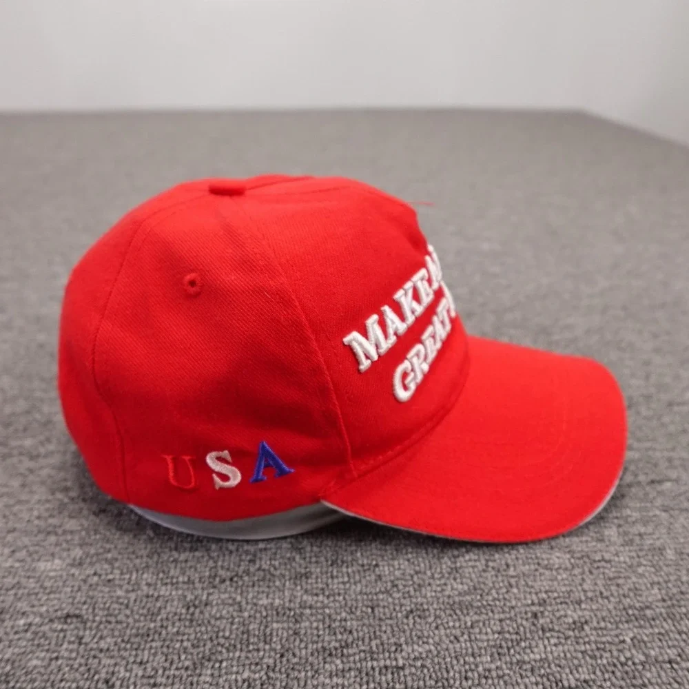 Make America Great Again Hat Cap Strap Back Mens One Size Red USA 2020 Twill